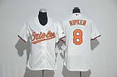 Women Baltimore Orioles #8 Cal Ripken Jr. White New Cool Base Stitched Jersey,baseball caps,new era cap wholesale,wholesale hats